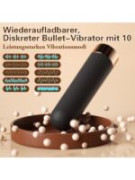 Kumandalı USB Şarjlı 10 Modlu %100 Su Geçirmez Vibratör Siyah - Görsel 2